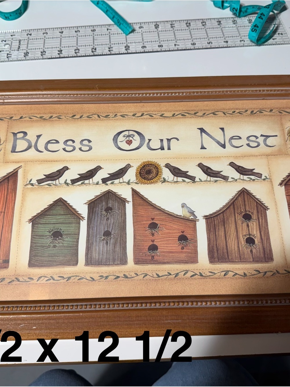 Folk Art "Bless Our Nest" Framed Print – Linda Spivey Country Decor